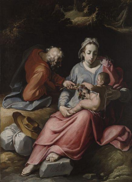 CORNELIS VAN HAARLEM Holy Family oil painting picture